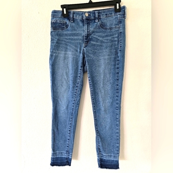 GAP Denim - Gap Women Leggings Jeans size Blue Mid Rise Skinny Light Washed 30×24